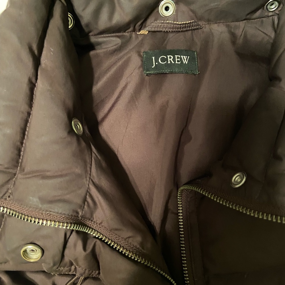JCrew Women’s size small brown down puffer vest